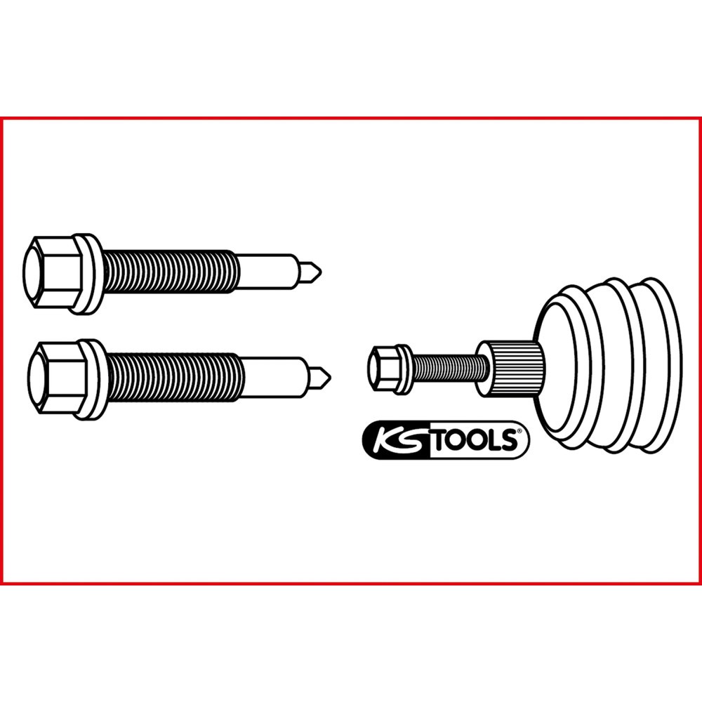 Produktabbildung Nr. 2: KS TOOLS Druckschrauben-Satz für Gelenkwelle für VAG, 2-tlg