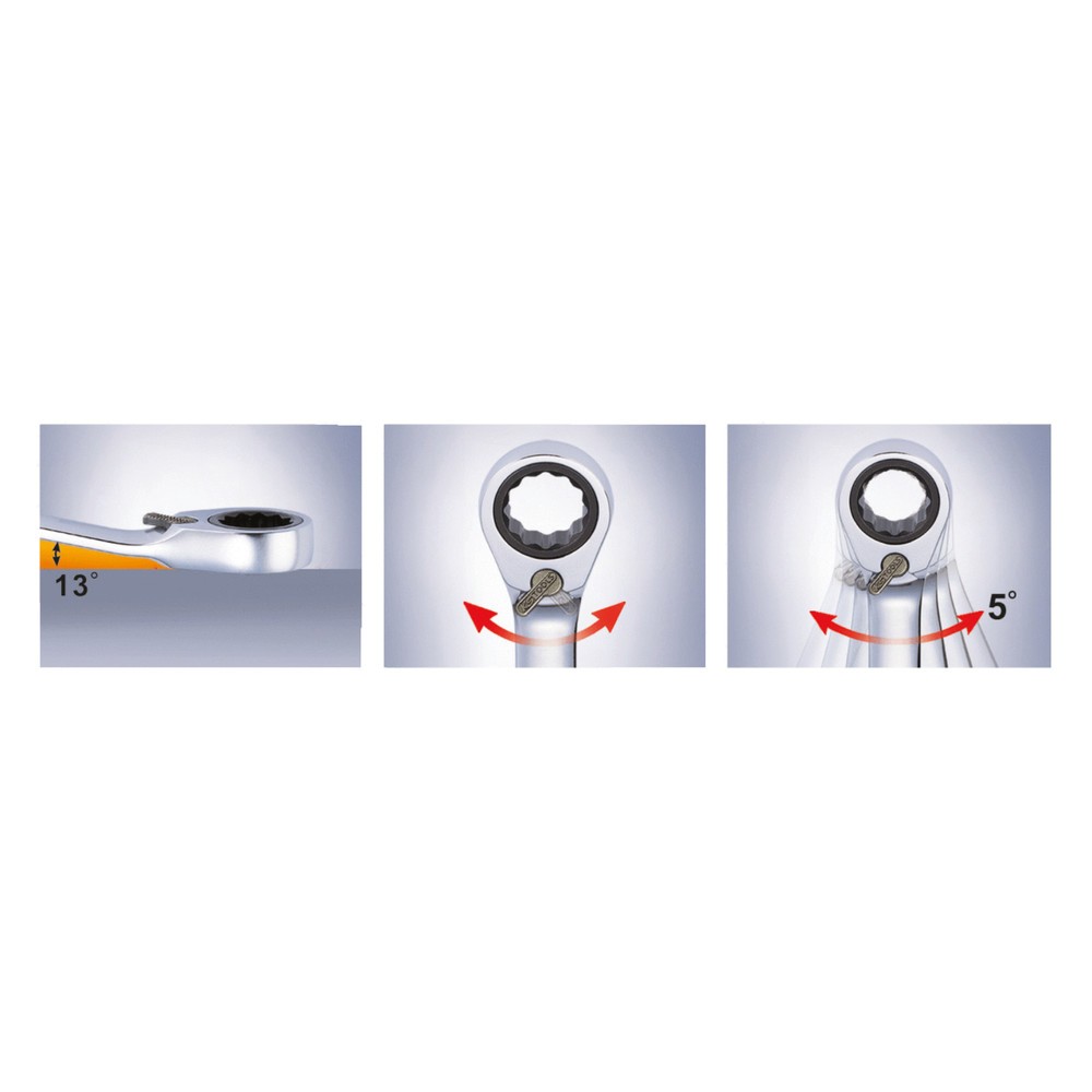 Produktabbildung Nr. 2: KS TOOLS DUO GEARplus Ringmaulschlüssel,Maul-Ratschenfunktion 18mm, umschaltbar