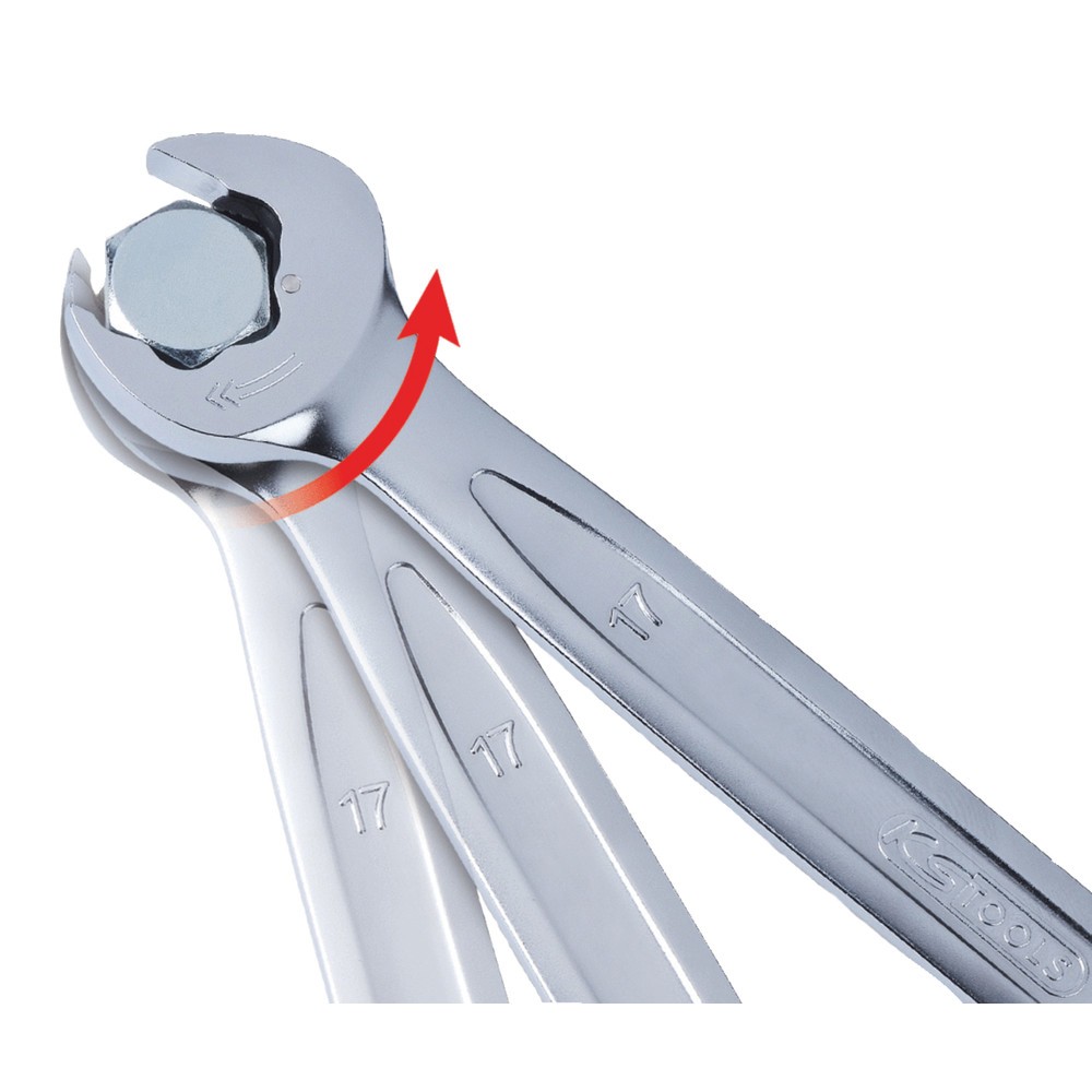 Produktabbildung Nr. 9: KS TOOLS DUO GEARplus® Ratschenringmaulschlüssel-Satz mit Maul-Ratschenfunktion, 5-tlg