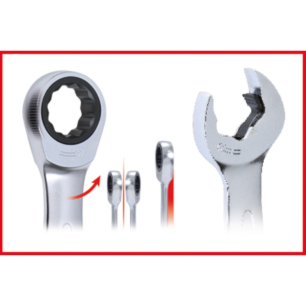 Produktabbildung Nr. 2: KS TOOLS DUO GEARplus® Ratschenringmaulschlüssel-Satz mit Maul-Ratschenfunktion, 5-tlg