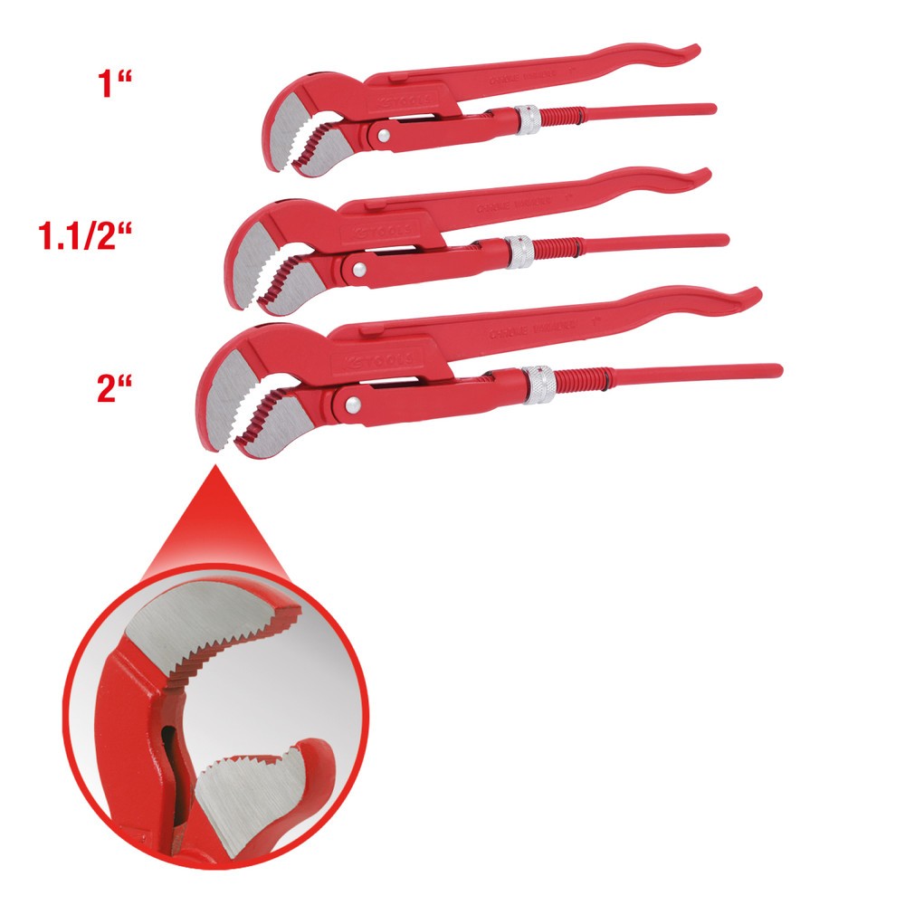Produktabbildung Nr. 2: KS TOOLS Eckrohrzangen-Satz, 3-tlg