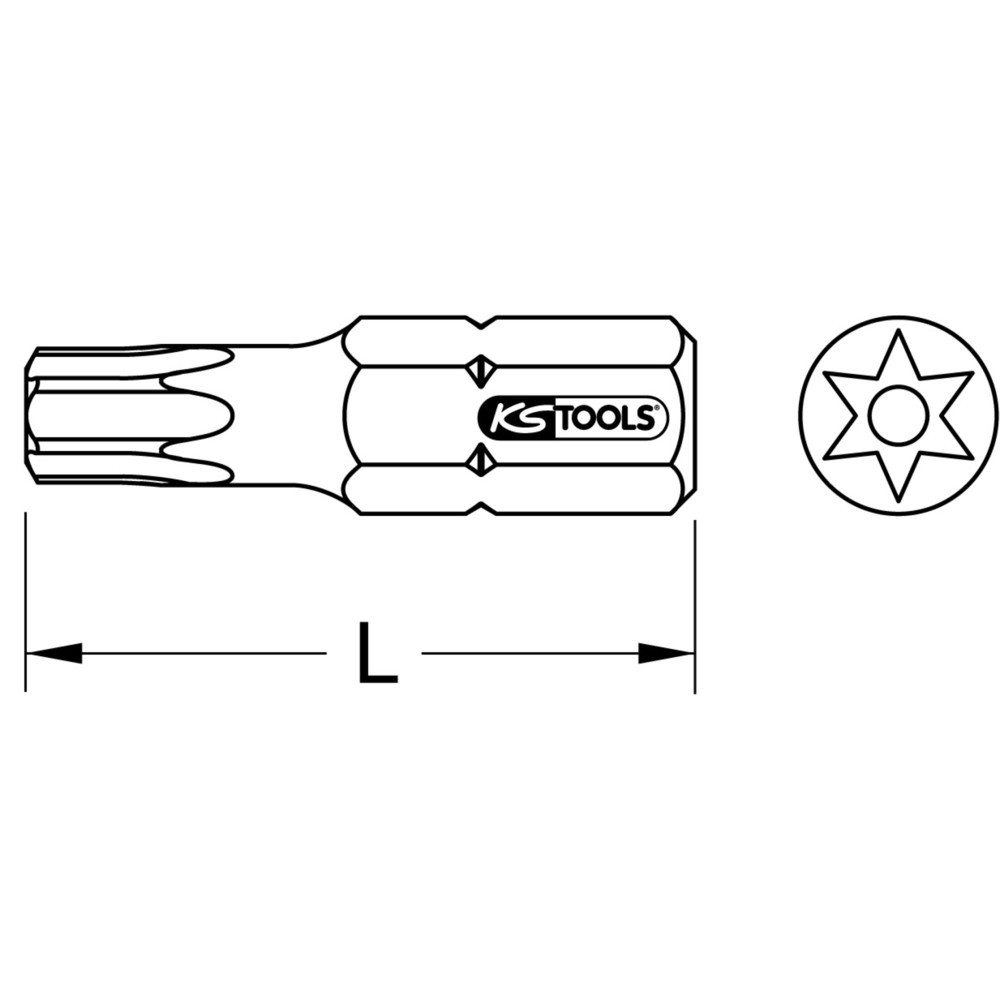 Produktabbildung Nr. 2: KS TOOLS 1/4" EDELSTAHL Bit, 25mm, TB10