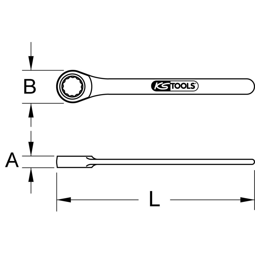 Produktabbildung Nr. 1: KS TOOLS EDELSTAHL Einringschlüssel, 60mm