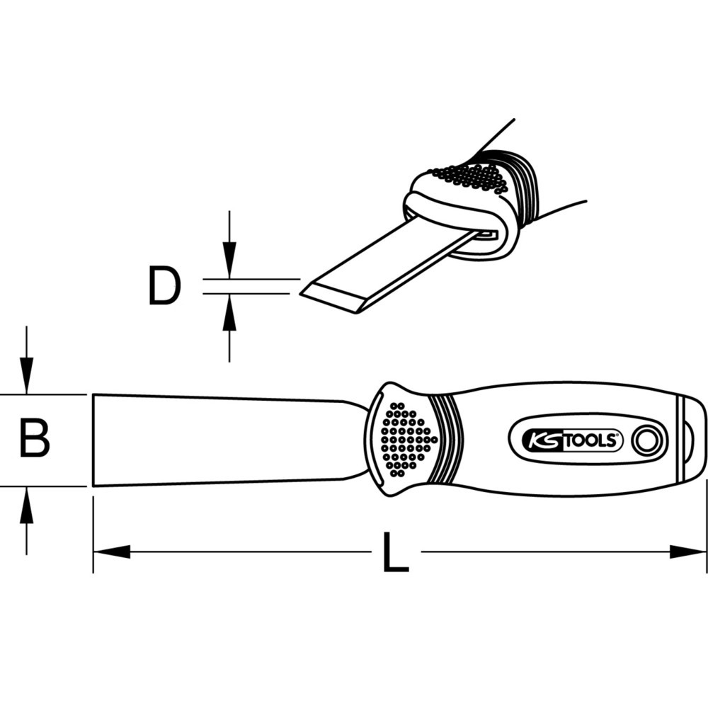 Produktabbildung Nr. 11: KS TOOLS EDELSTAHL Schabmeißel, 1,2x32mm