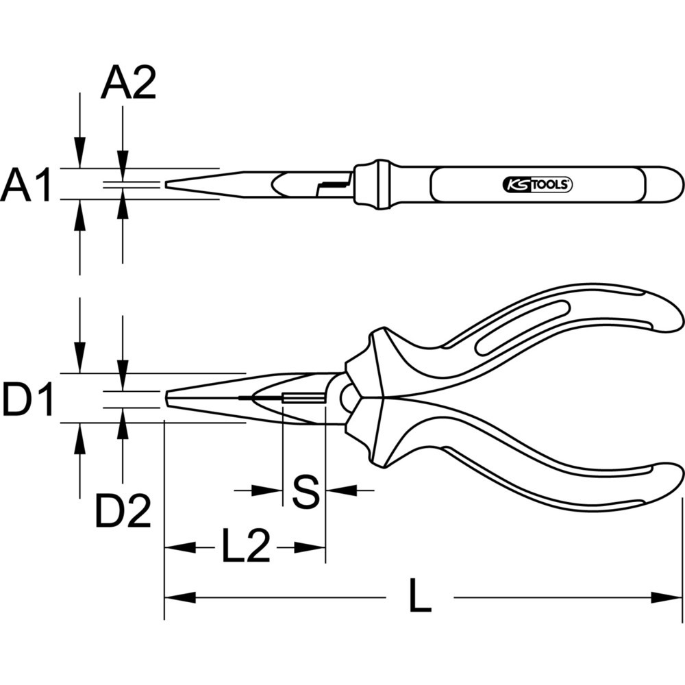 Produktabbildung: KS TOOLS EDELSTAHL Telefonzange, 150mm