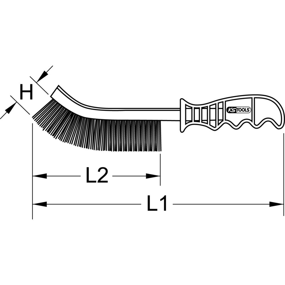 Produktabbildung Nr. 7: KS TOOLS Edelstahldraht-Allzweck-Drahtbürste, 250mm