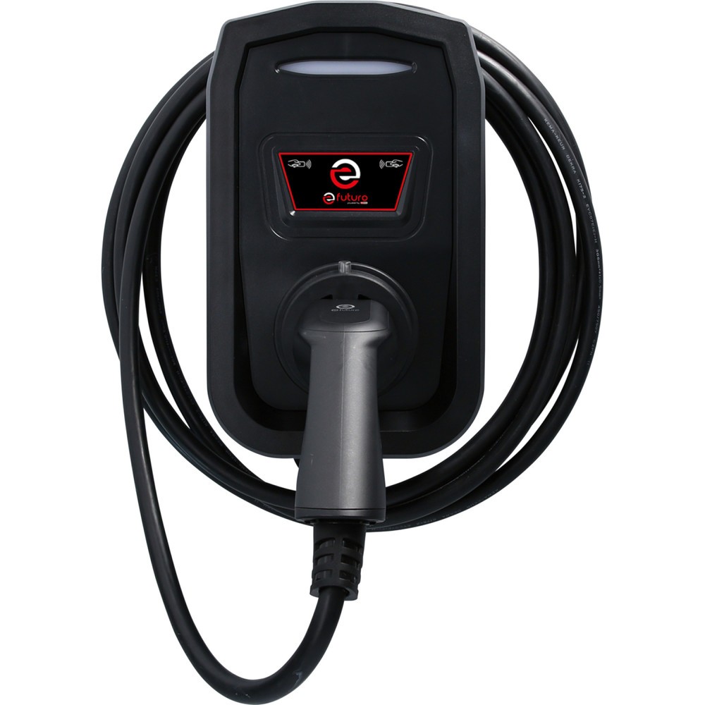 Produktabbildung Nr. 1: KS TOOLS efuturo Wallbox mit Typ 2 Ladekabel, 3 Phasen, bis zu 11 kW, 16 A, 400 V, Mode 3, mit RFID Zugangskontrolle, ohne Stromzähler