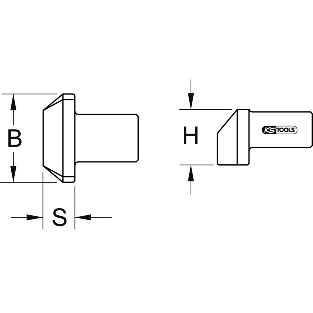 Produktabbildung Nr. 3: KS TOOLS 9x12mm Einsteck-Anschweißstück