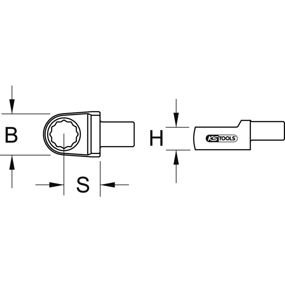 Produktabbildung Nr. 4: KS TOOLS 9x12mm Einsteck-Ringschlüssel, 11mm