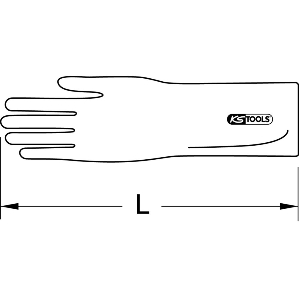 Produktabbildung Nr. 2: KS TOOLS Elektriker-Schutzhandschuh mit Schutzisolierung, Größe 8, rot