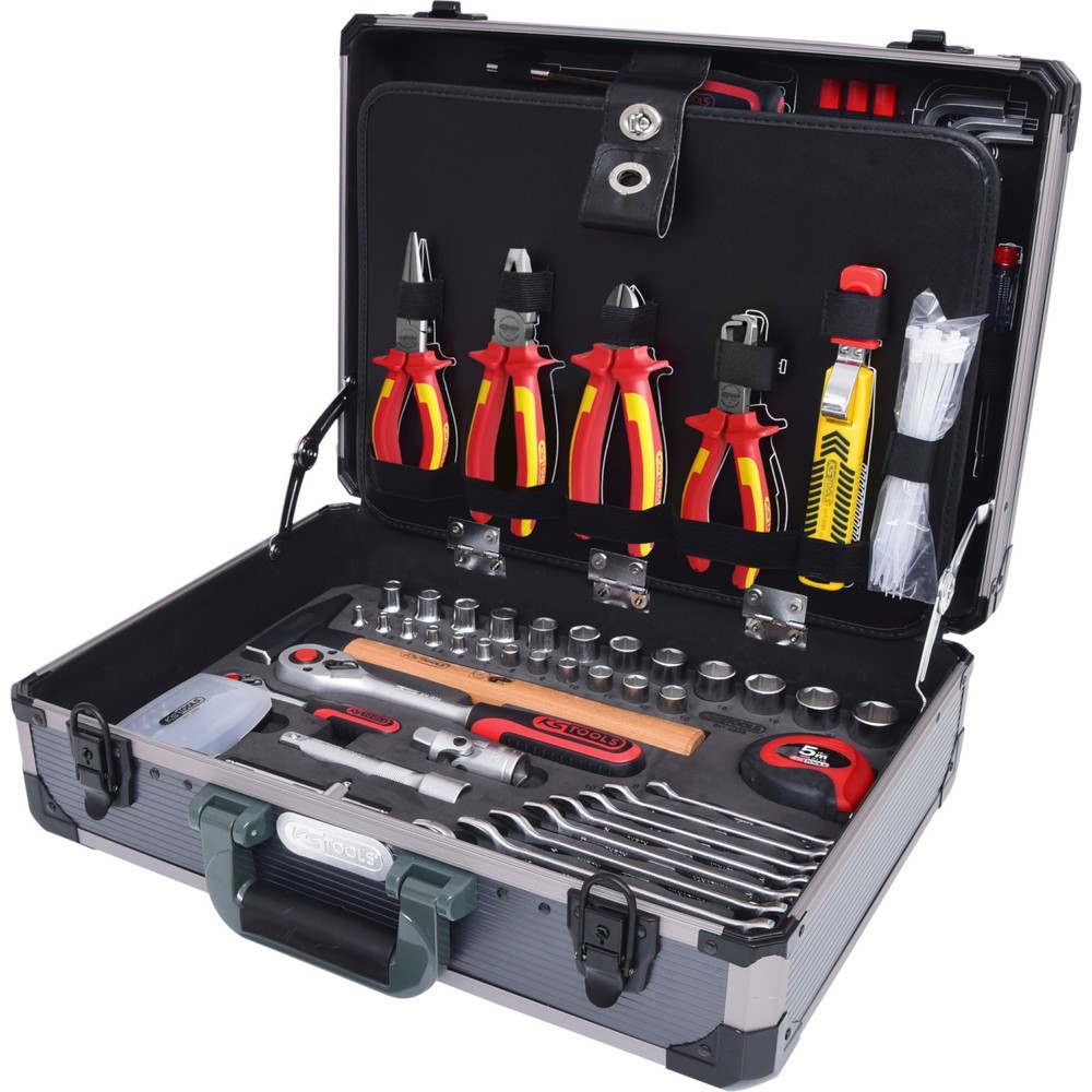 Produktabbildung: KS TOOLS 1/4" + 1/2“ Elektriker-Werkzeugkoffer, 128-tlg