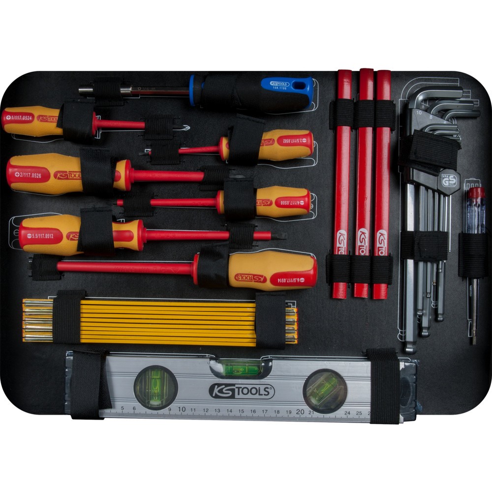 Produktabbildung Nr. 3: KS TOOLS 1/4" + 1/2“ Elektriker-Werkzeugkoffer, 128-tlg