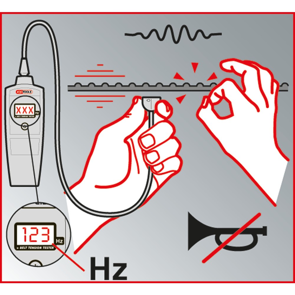 Produktabbildung Nr. 2: KS TOOLS Elektronischer Riemenspannungs-Prüfer HZ