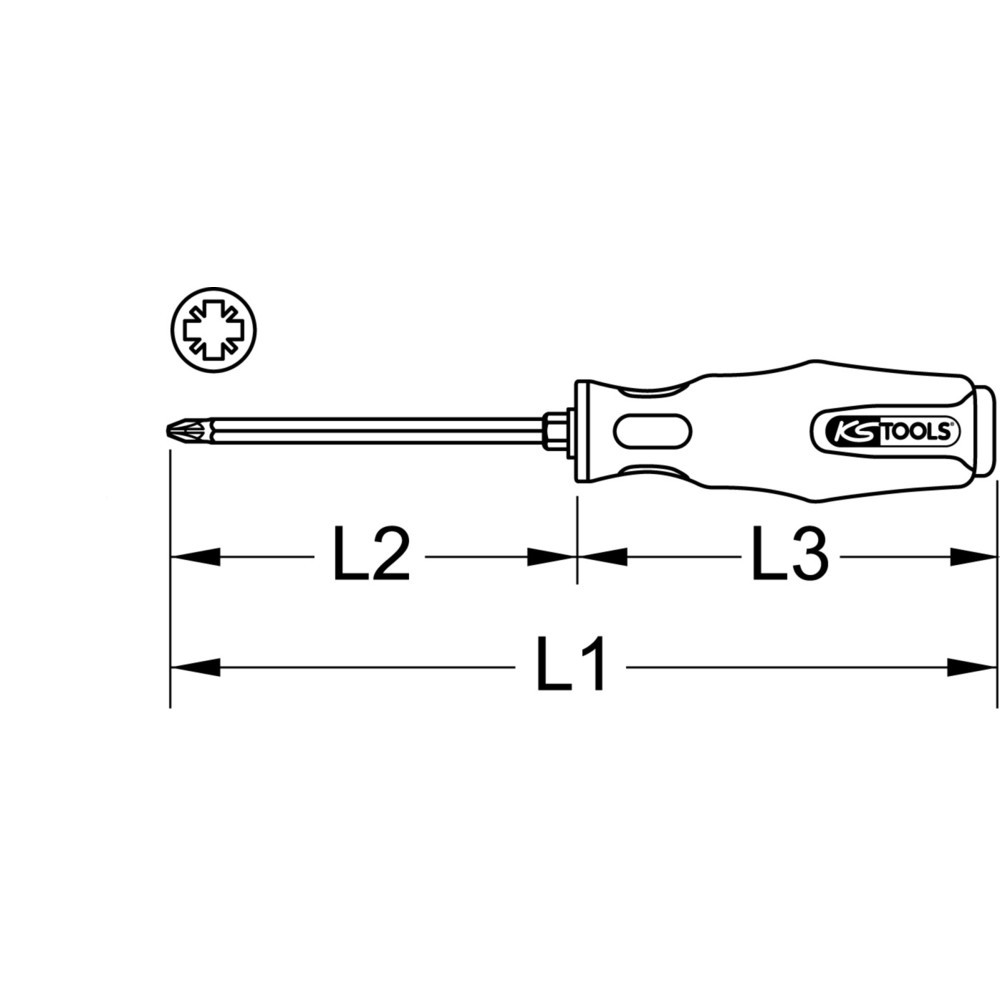 Produktabbildung Nr. 2: KS TOOLS ERGOTORQUEmax Schlagkappen-Schraubendreher, PZ0