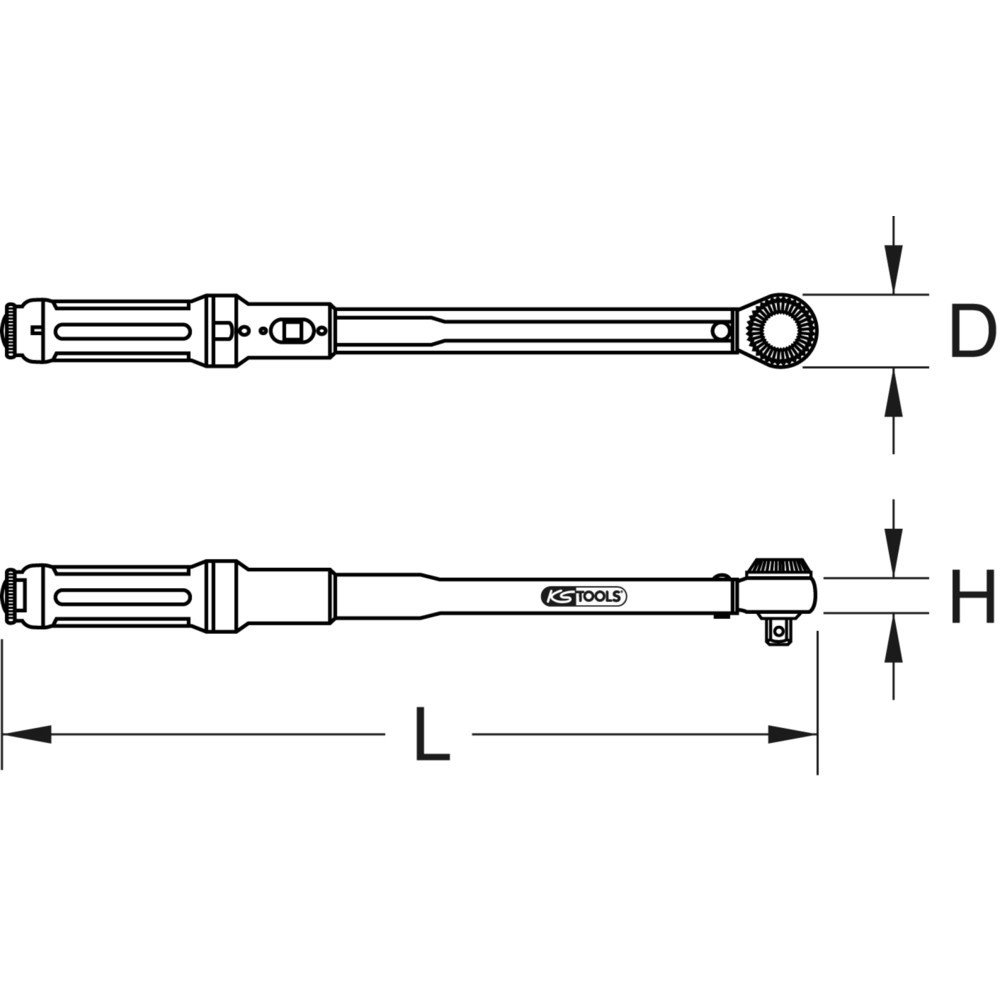 Produktabbildung Nr. 8: KS TOOLS 3/4" ERGOTORQUE®precision Ratschen-Drehmomentschlüssel Drehknopf, 110-550Nm