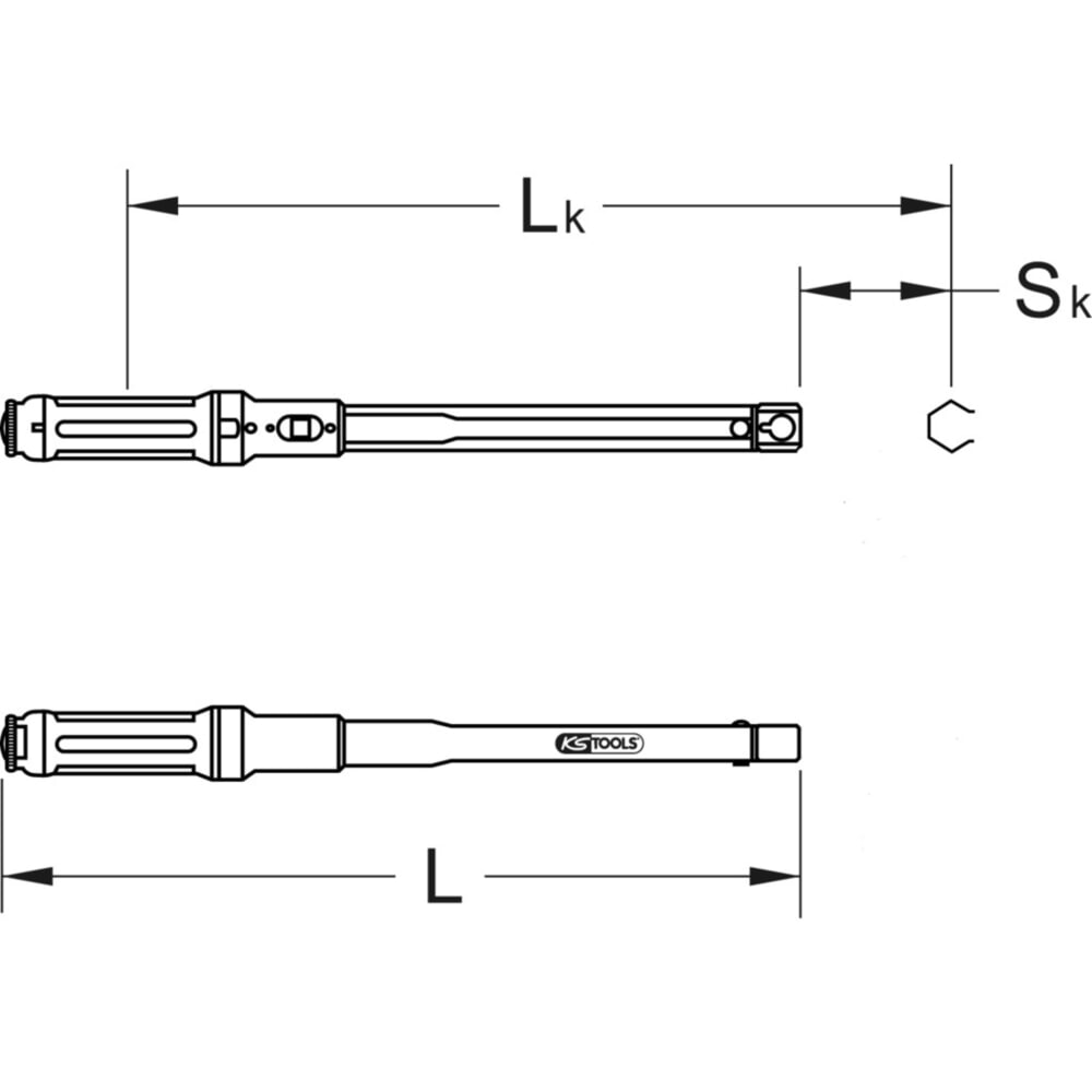 Produktabbildung Nr. 3: KS TOOLS 14x18mm ERGOTORQUE®precision Einsteck-Drehmomentschlüssel, 110-550Nm