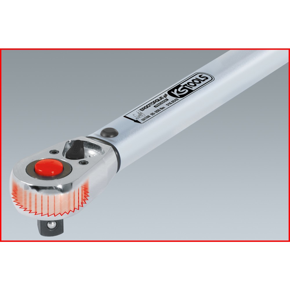 Produktabbildung Nr. 6: KS TOOLS 1/2" ERGOTORQUE®precision Ratschen-Drehmomentschlüssel, 40-200Nm, rot