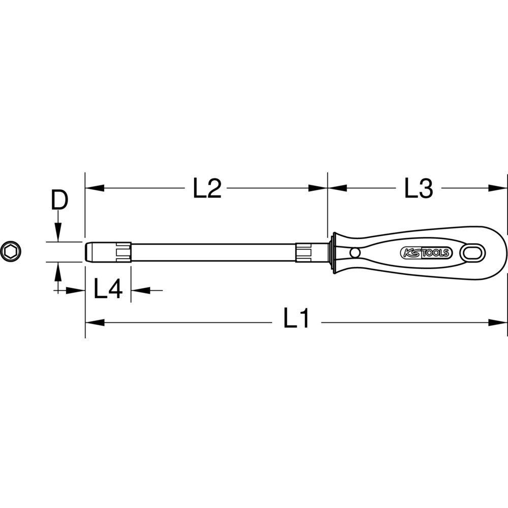 Produktabbildung Nr. 1: KS TOOLS ERGOTORQUE Stecknuss-Schraubendreher, 8mm