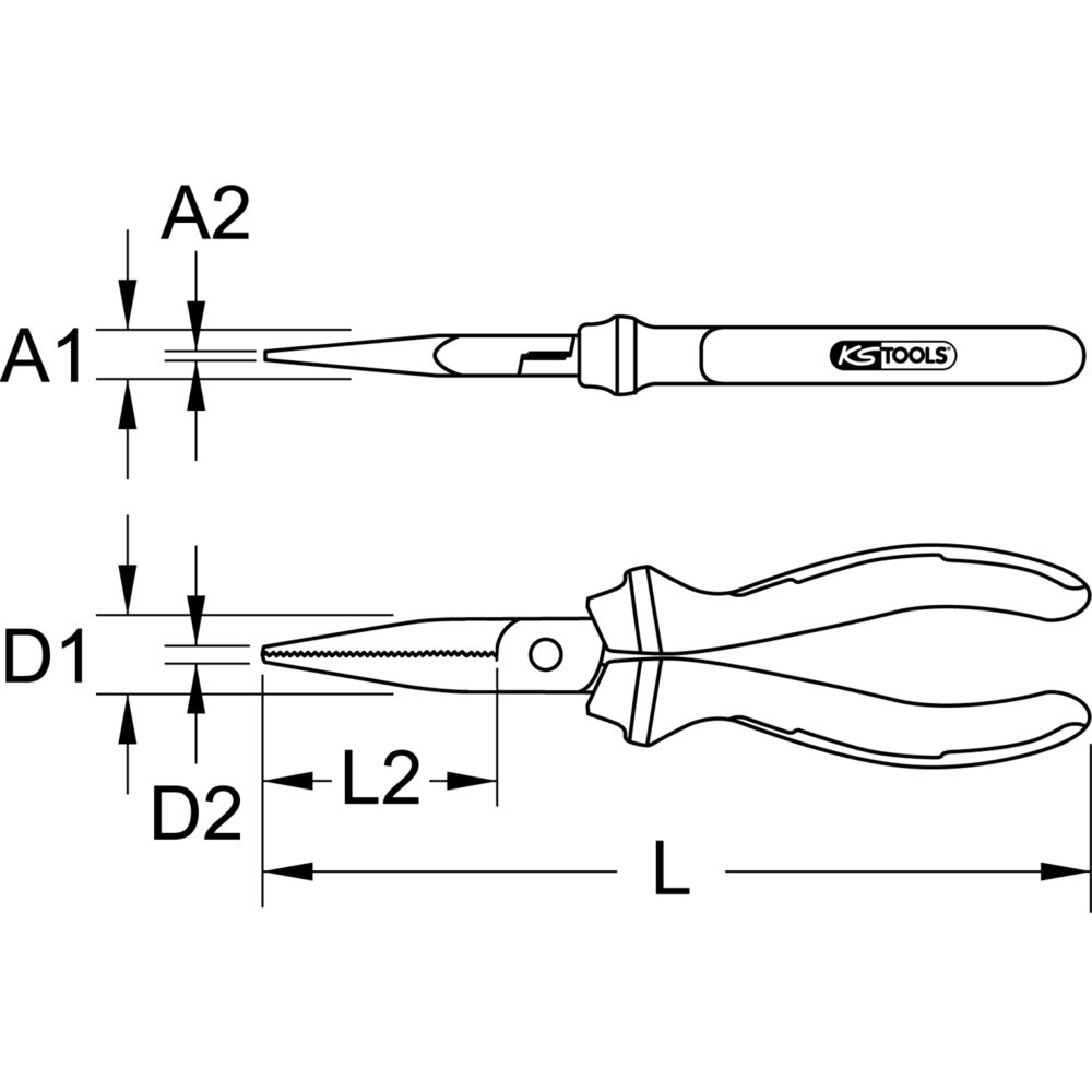 Produktabbildung Nr. 6: KS TOOLS ERGOTORQUE VDE Flachzange, 170mm