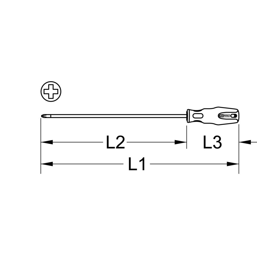 Produktabbildung Nr. 5: KS TOOLS ERGOTORQUEplus Schraubendreher, PH2, 405mm