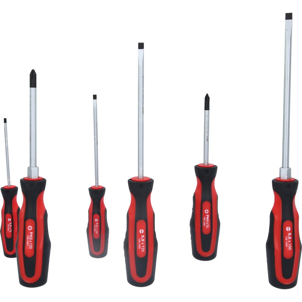 Produktabbildung Nr. 5: KS TOOLS ERGOTORQUEplus Schraubendreher-Satz, 6-tlg Schlitz, PH