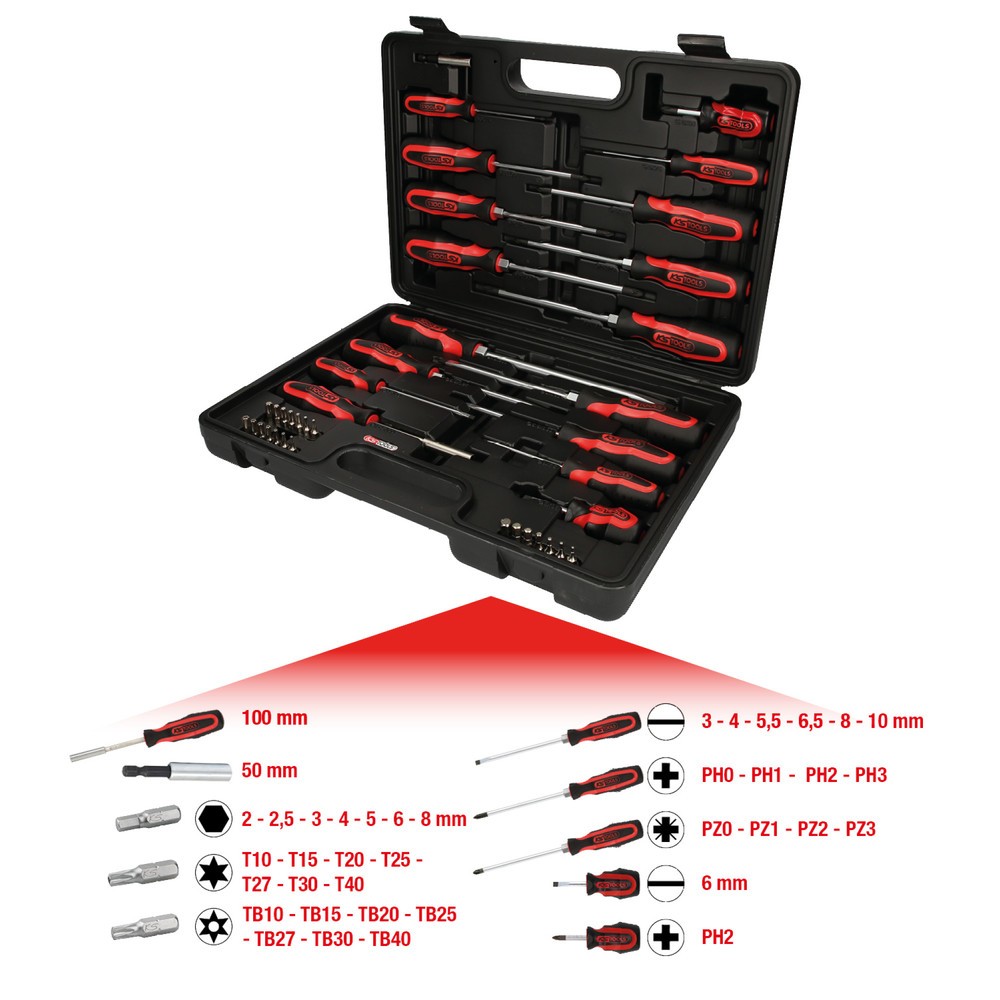 Produktabbildung: KS TOOLS ERGOTORQUEplus Schraubendreher- und Bit-Satz, 39-tlg