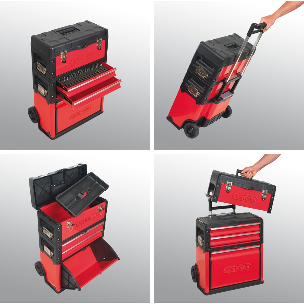 Produktabbildung Nr. 4: KS TOOLS Fahrbarer Kunststoff-Stahlblech-Werkzeugkasten