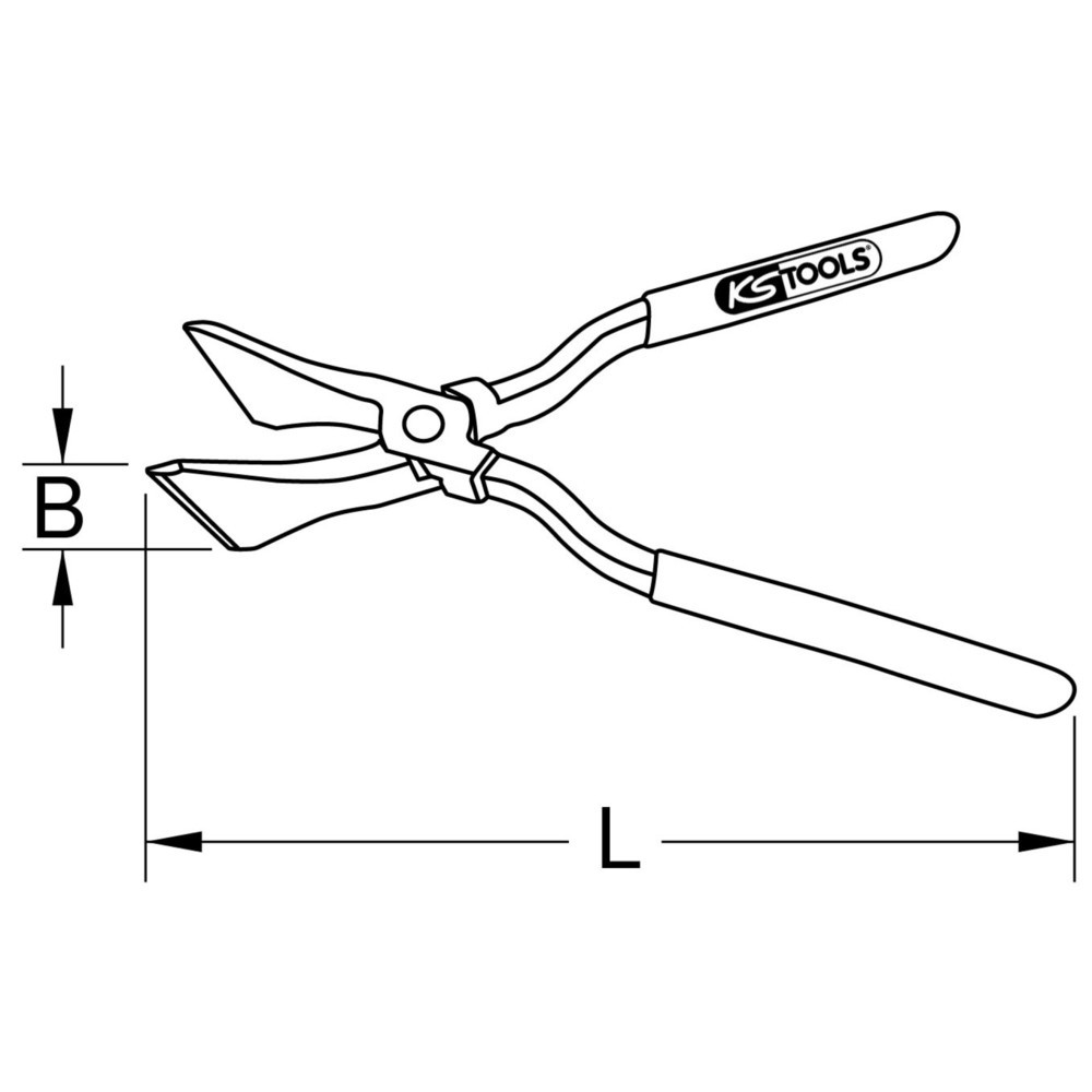 Produktabbildung Nr. 1: KS TOOLS Falzzange, gerade