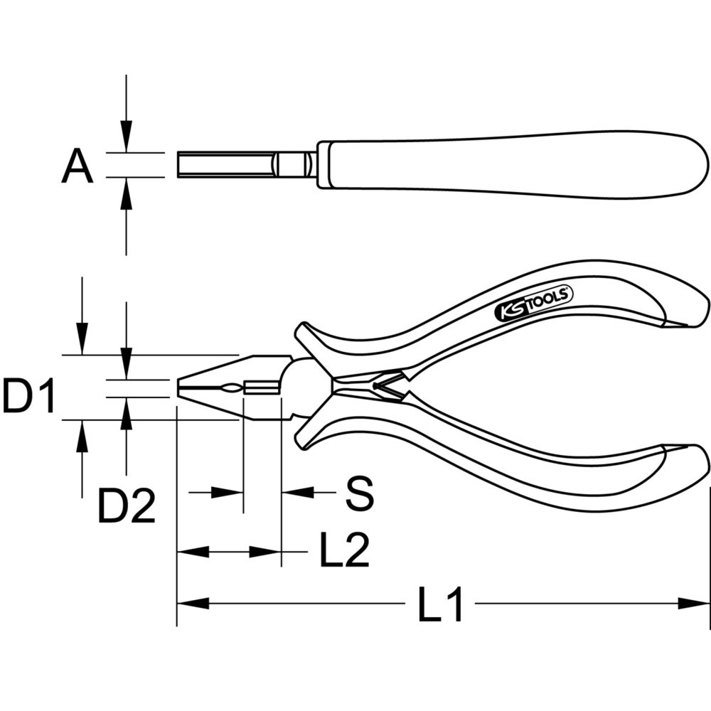 Produktabbildung Nr. 6: KS TOOLS Feinmechanik-Kombinationszange, 120mm