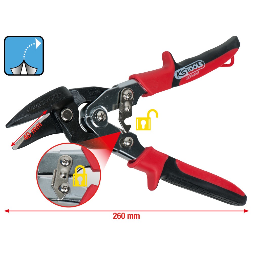 Produktabbildung Nr. 3: KS TOOLS Figuren-Durchlaufschere, rechtsschneidend