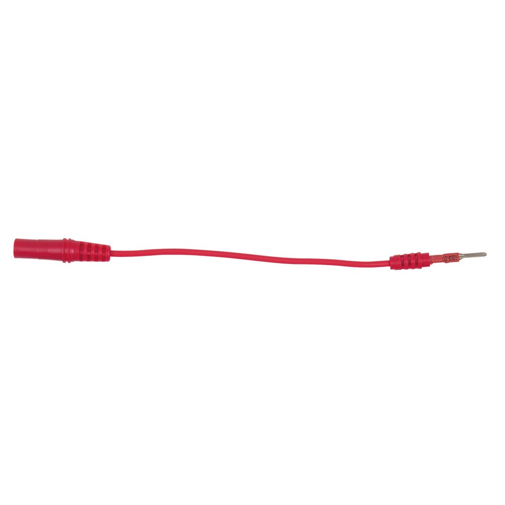 Produktabbildung: KS TOOLS 4,0 mm Eingangsbuchse auf 2,0 mm Prüfadapterstecker flach (rot)