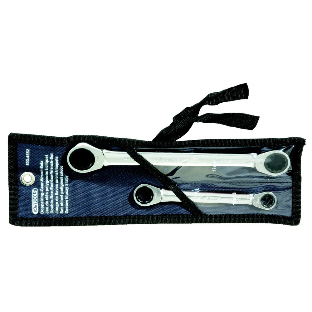 Produktabbildung: KS TOOLS GEARplus Doppel-Ratschenringschlüssel-Satz, 2-tlg