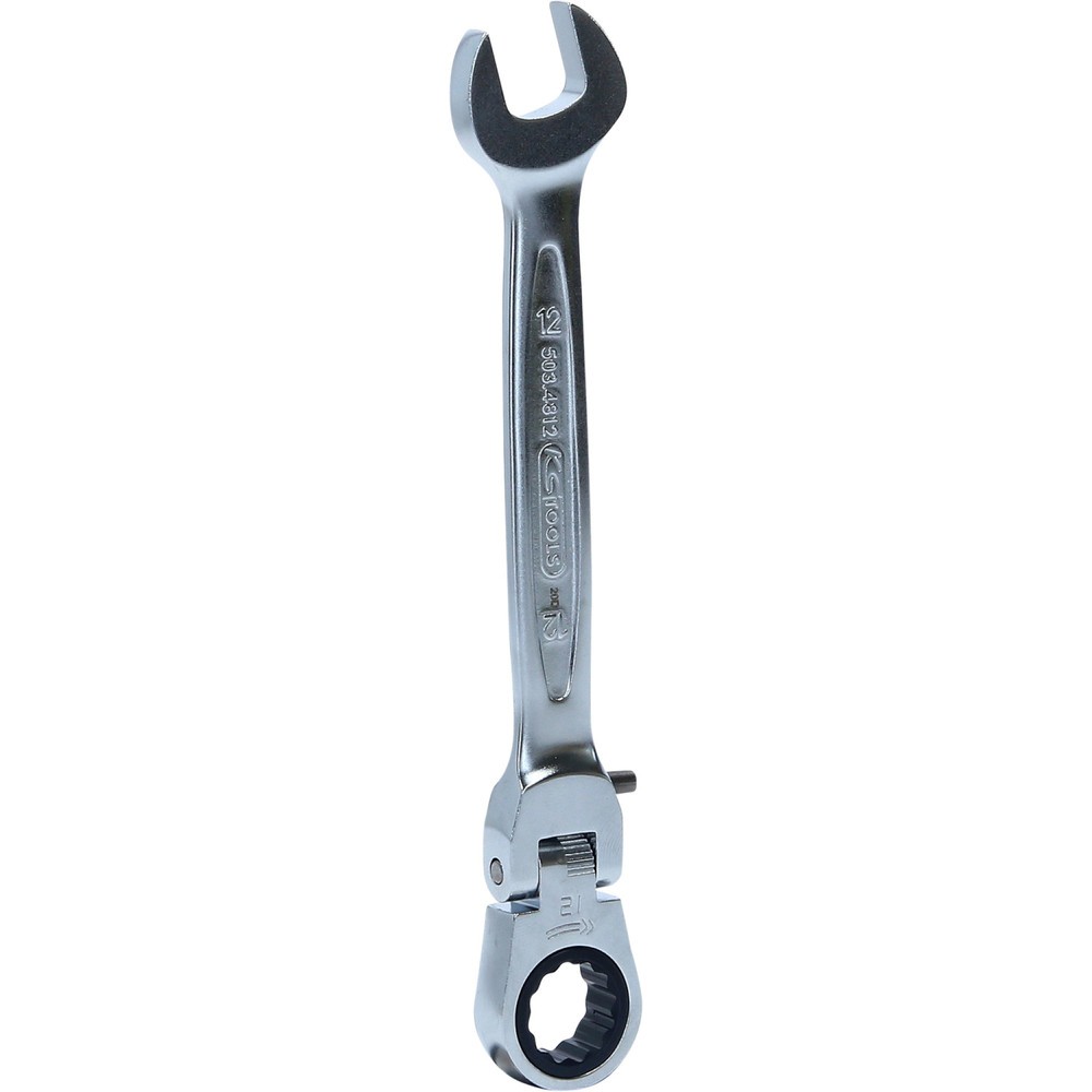 Produktabbildung Nr. 1: KS TOOLS GEARplus Gelenk-Ratschenringmaulschlüssel feststellbar, 12mm