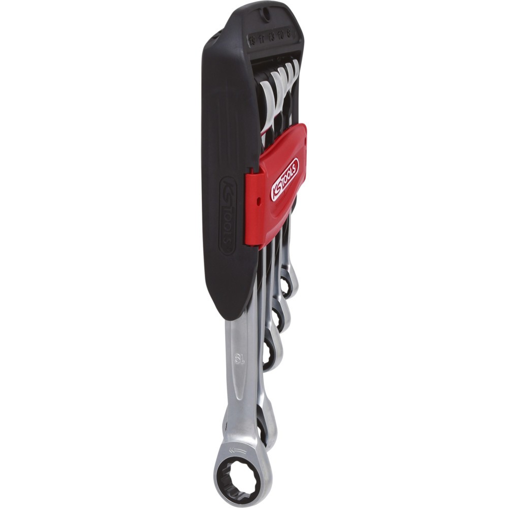 Produktabbildung Nr. 6: KS TOOLS GEARplus Ratschenringmaulschlüssel-Satz, umschaltbar, 5-tlg 8-19mm