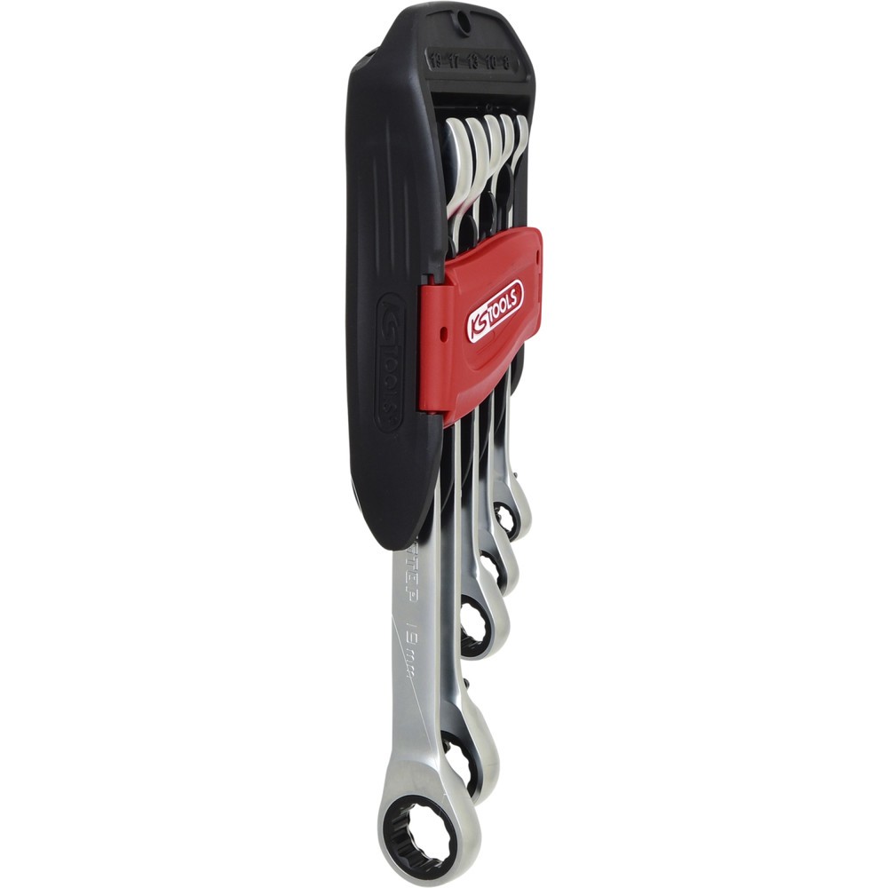 Produktabbildung Nr. 8: KS TOOLS GEARplus® RINGSTOP-Ratschenringmaulschlüssel-Satz, abgewinkelt, 5-tlg