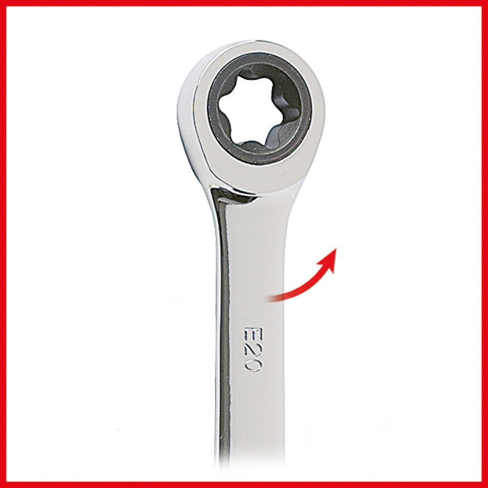 Produktabbildung Nr. 2: KS TOOLS GEARplus Torx-E-Doppel-Ratschenringschlüssel,E6xE8