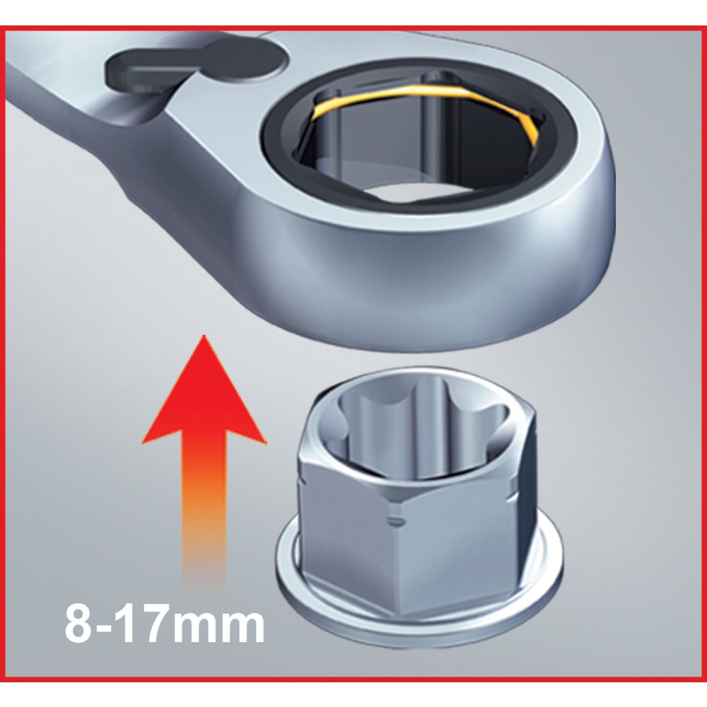 Produktabbildung Nr. 2: KS TOOLS GEARplus Doppel-Ratschenringschlüssel-Satz umschaltbar 10-tlg