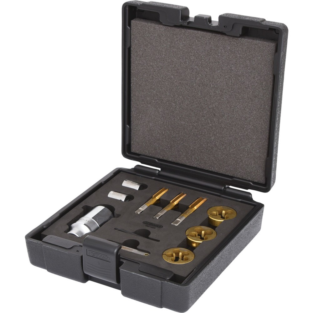 Produktabbildung Nr. 1: KS TOOLS 3/8" Gewindeschneid-Satz für Radmuttern- und Schrauben, 11-tlg