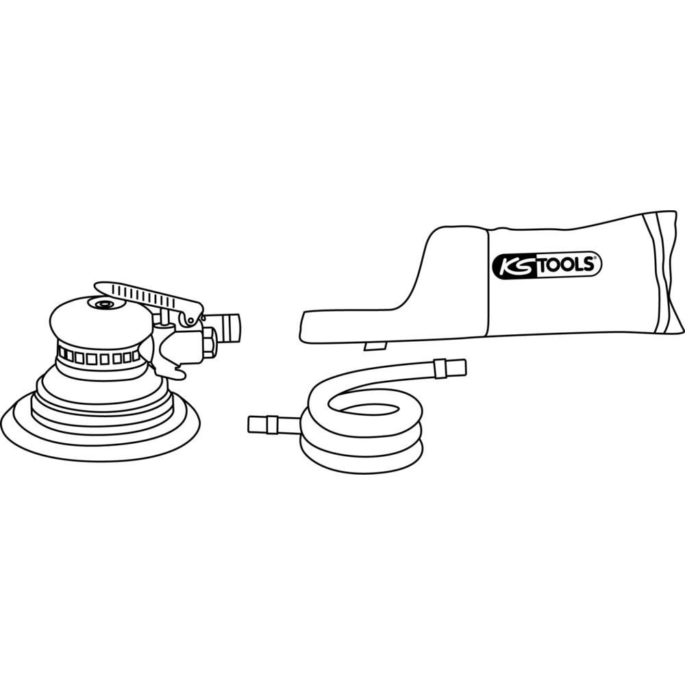 Produktabbildung Nr. 12: KS TOOLS Grobschliff-Druckluft-Excenterschleifer mit Staubabsaugung