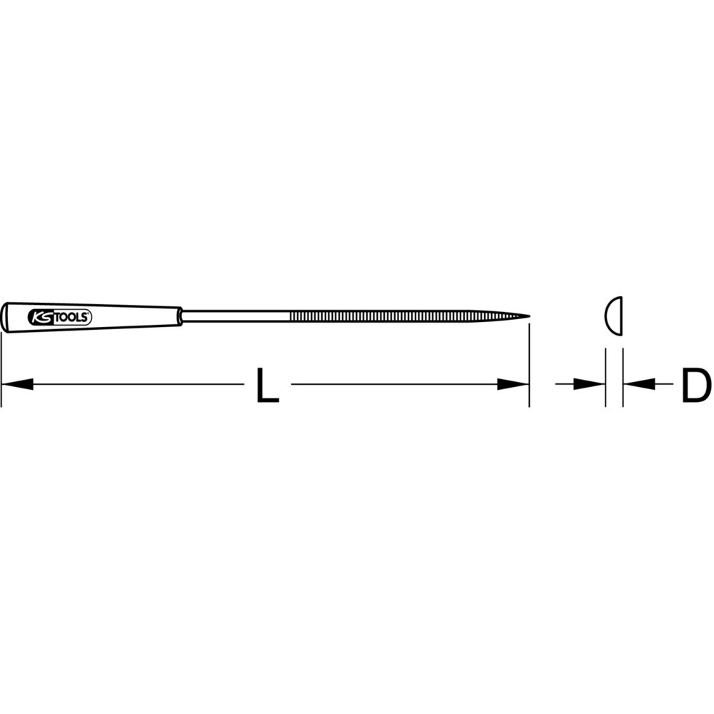 Produktabbildung Nr. 1: KS TOOLS Halbrund-Nadelfeile, 5mm