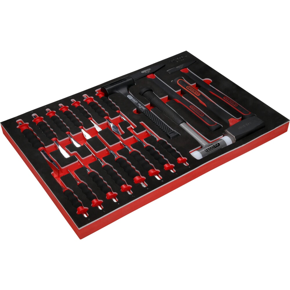 Produktabbildung Nr. 2: KS TOOLS Hammer- / und Meißel-Satz in Schaumstoffeinlage, 20-tlg