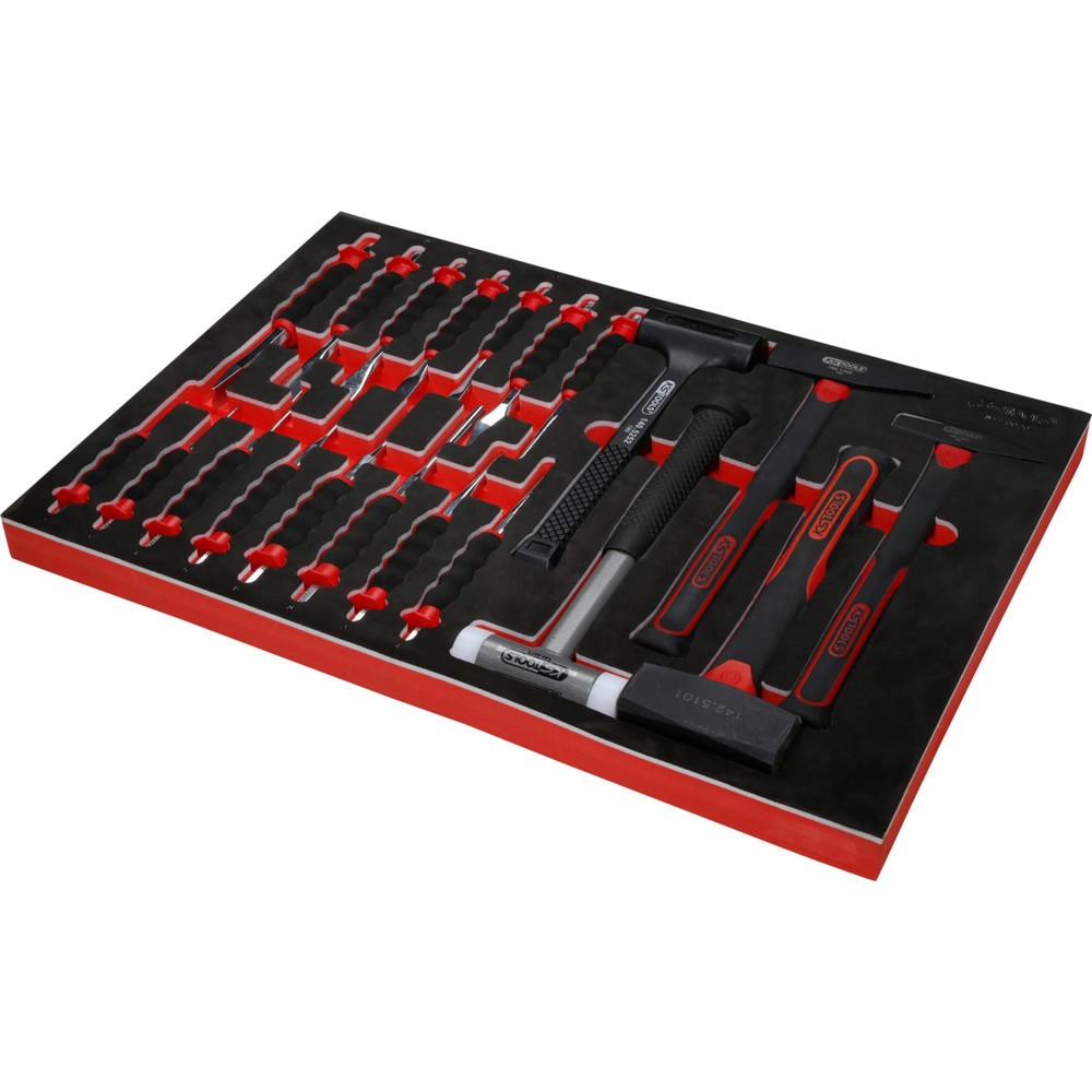 Produktabbildung Nr. 4: KS TOOLS Hammer- / und Meißel-Satz in Schaumstoffeinlage, 20-tlg