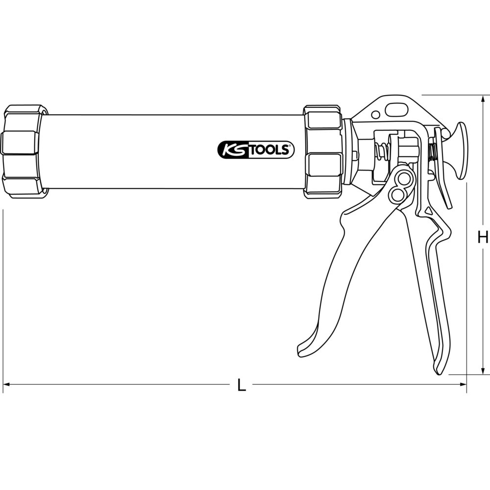 Produktabbildung Nr. 8: KS TOOLS Hand-Kartuschen-Pistole 310 ml, 340mm