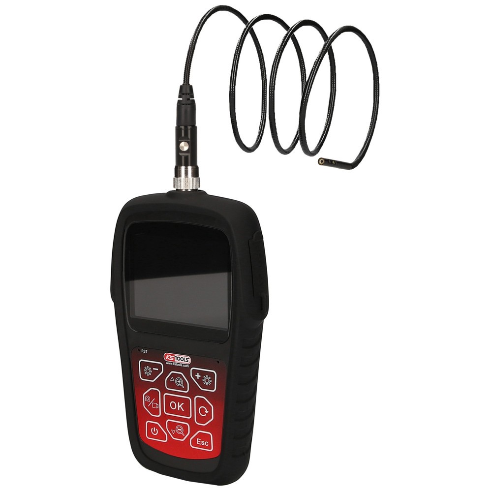 Produktabbildung Nr. 1: KS TOOLS HD-Videoskop-Satz mit Ø 4,5 mm 0° und 90° HD Frontkamera-Sonde, umschaltbar, 7-tlg