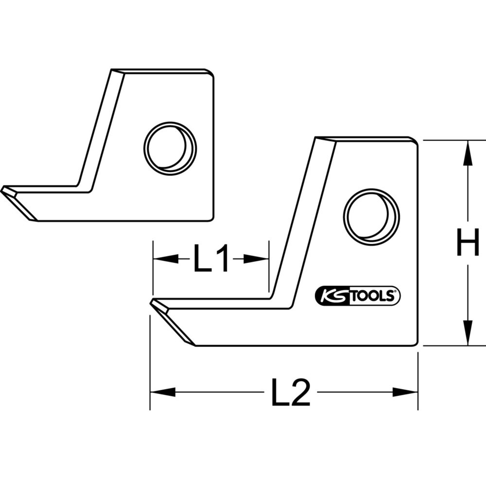 Produktabbildung Nr. 1: KS TOOLS HM-Ersatzschneidstahl für 222.5000 + 222.5220, 15,5mm