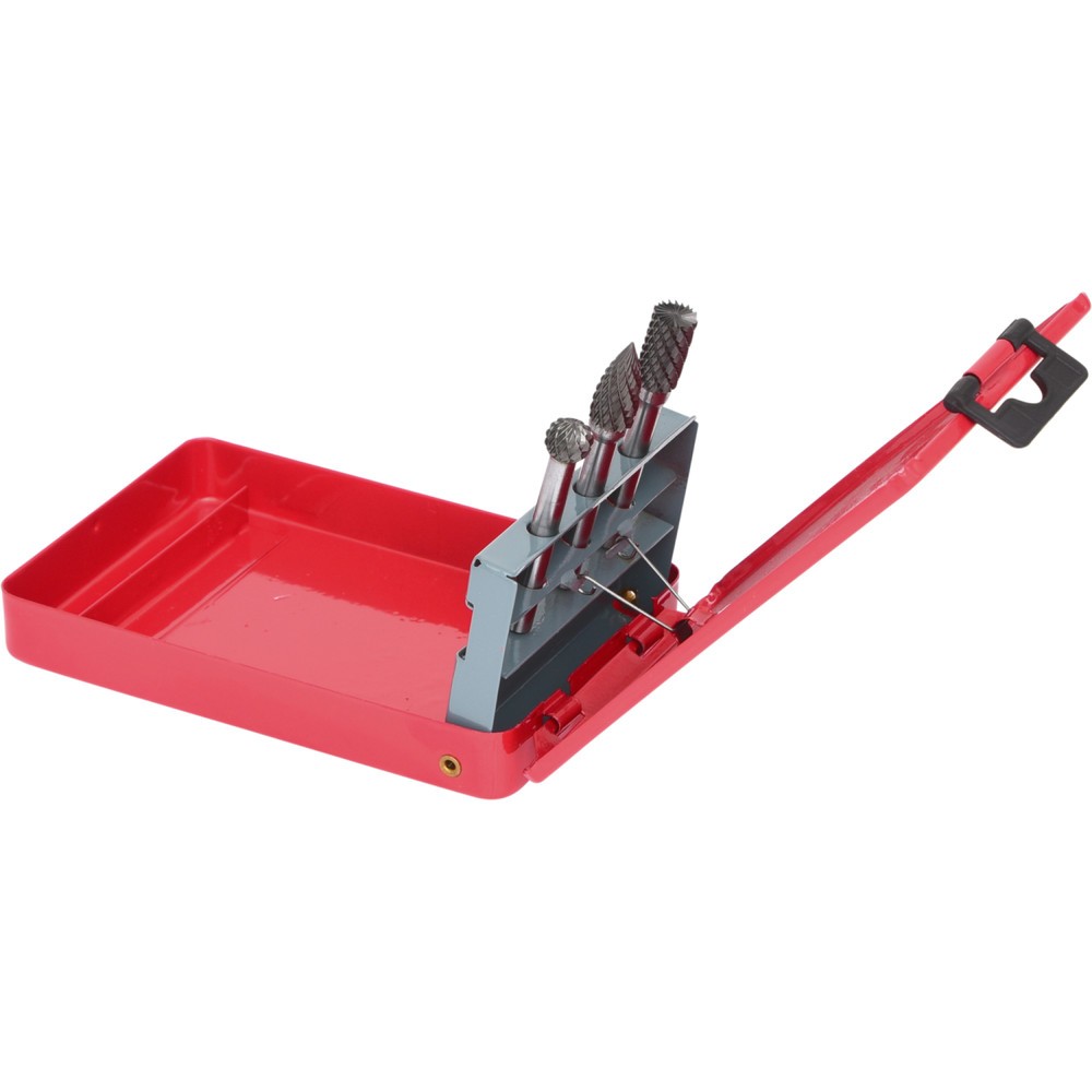 Produktabbildung Nr. 3: KS TOOLS HM Frässtift-Satz in Stahlblechkassette, 3-tlg