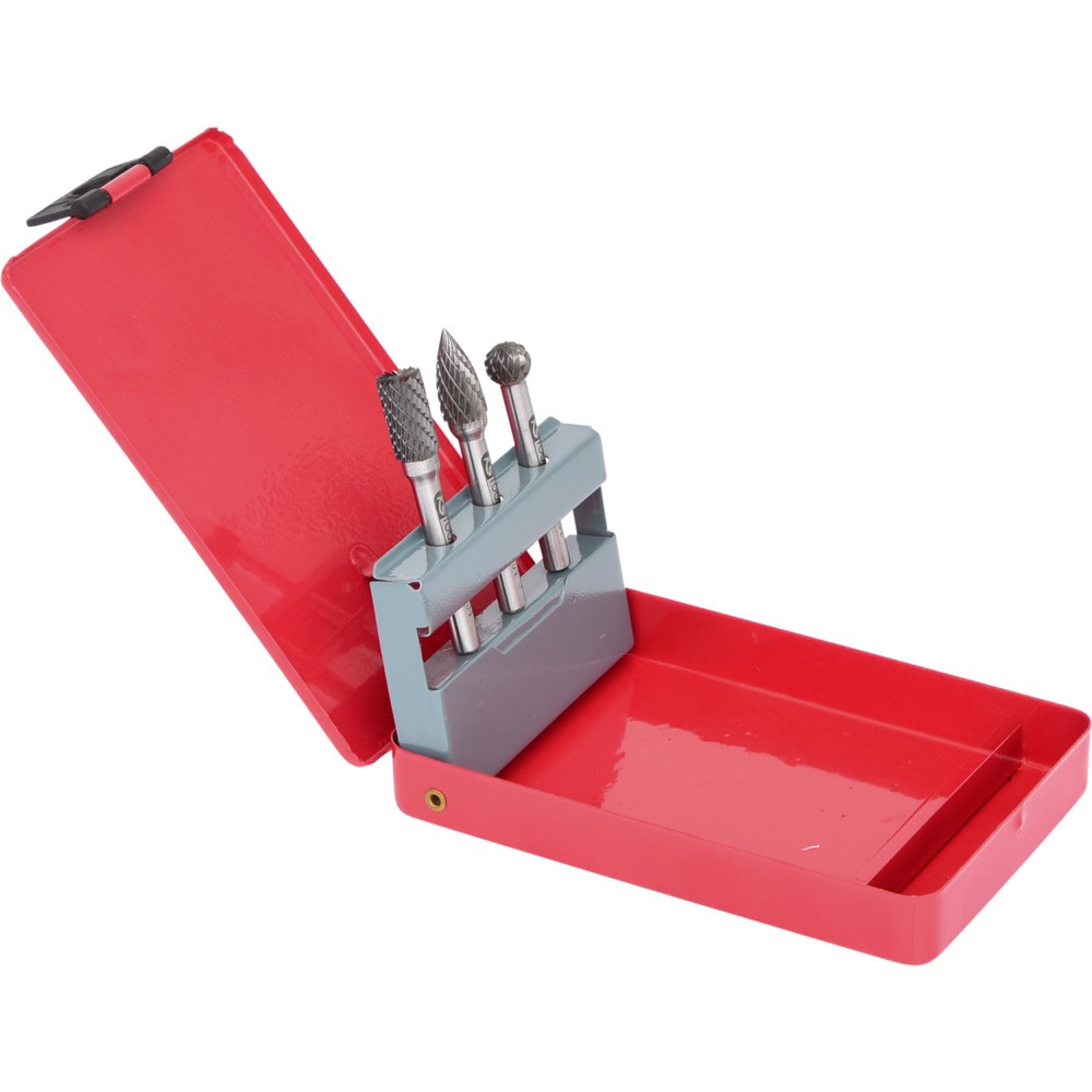 Produktabbildung Nr. 5: KS TOOLS HM Frässtift-Satz in Stahlblechkassette, 3-tlg