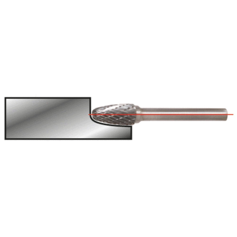 Produktabbildung Nr. 6: KS TOOLS HM Rundbogen-Frässtift Form F, 10mm