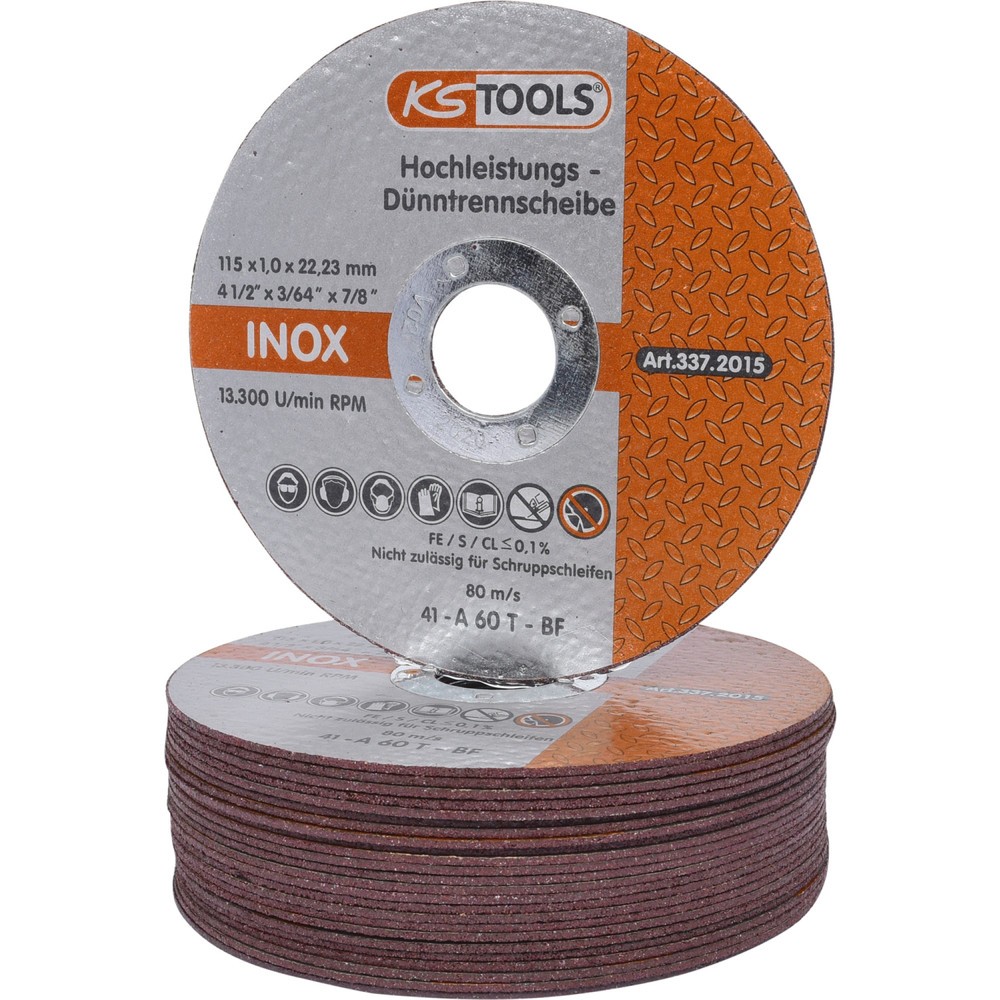 Produktabbildung: KS TOOLS Hochleistungs-Dünntrennscheibe, Ø 115mm, 1mm