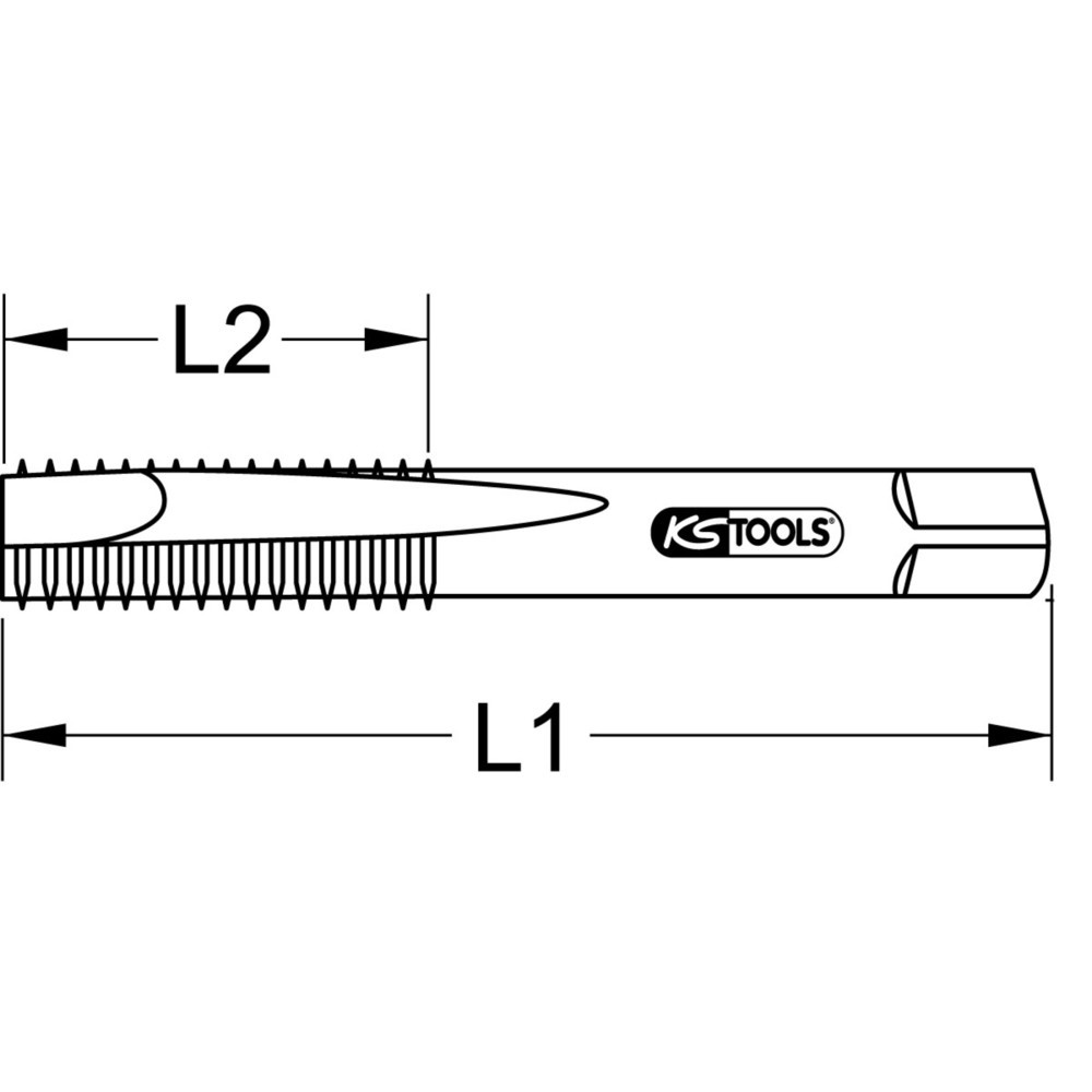 Produktabbildung Nr. 1: KS TOOLS HSS Co Einschnittgewindebohrer M, M12x1,75